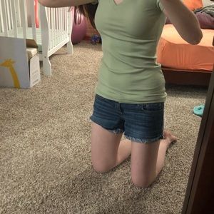 Ribbed v-neck fitted tshirt